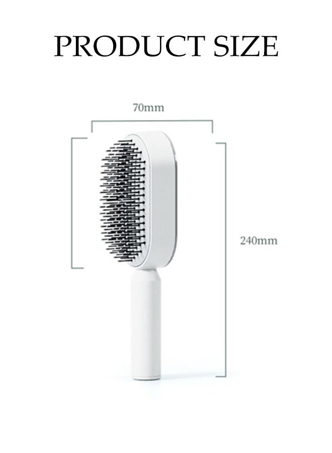 Air Cushion Hair Comb for Women,Hairdressing Tool for Home and Barbershop,Portable Massage Comb, Suitable for All Hairstyles (White) - Image 2